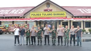 Kapolres Tulang Bawang Menerima Kunjungan Perdana Danlanud Pangeran M Bun Yamin