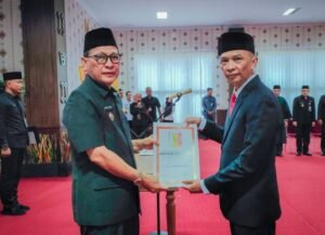 Pj Bupati Tulang Bawang Lantik 2 Pejabat Pimpinan Tinggi Pratama,Salah Satunya Kepala Dinas Kominfo Tulang Bawang