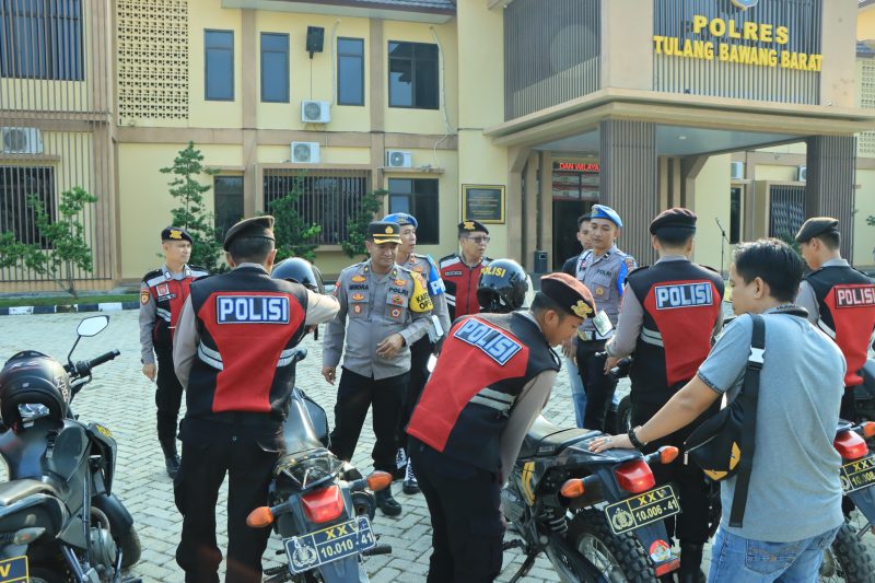 Jelang Pilkada 2024, Polres Tulang Bawang Barat Cek Kendaraan Dinas Sat Samapta