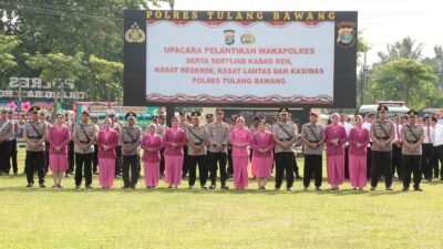 Polres Tulang Bawang Laksanakan Pelantikan dan Sertijab Jabatan, Ini Daftar Nama Pejabat Baru
