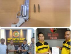 Satuan Intelkam Polres Tulang Bawang Menerima Penyerahan Senpi Ilegal dan Amunisi Aktif, AKP Dartiyo: Kami Berikan Apresiasi