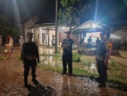 Polsek Simpang Pematang Tingkatkan Patroli Pasca Banjir, Warga Diimbau Tetap Waspada